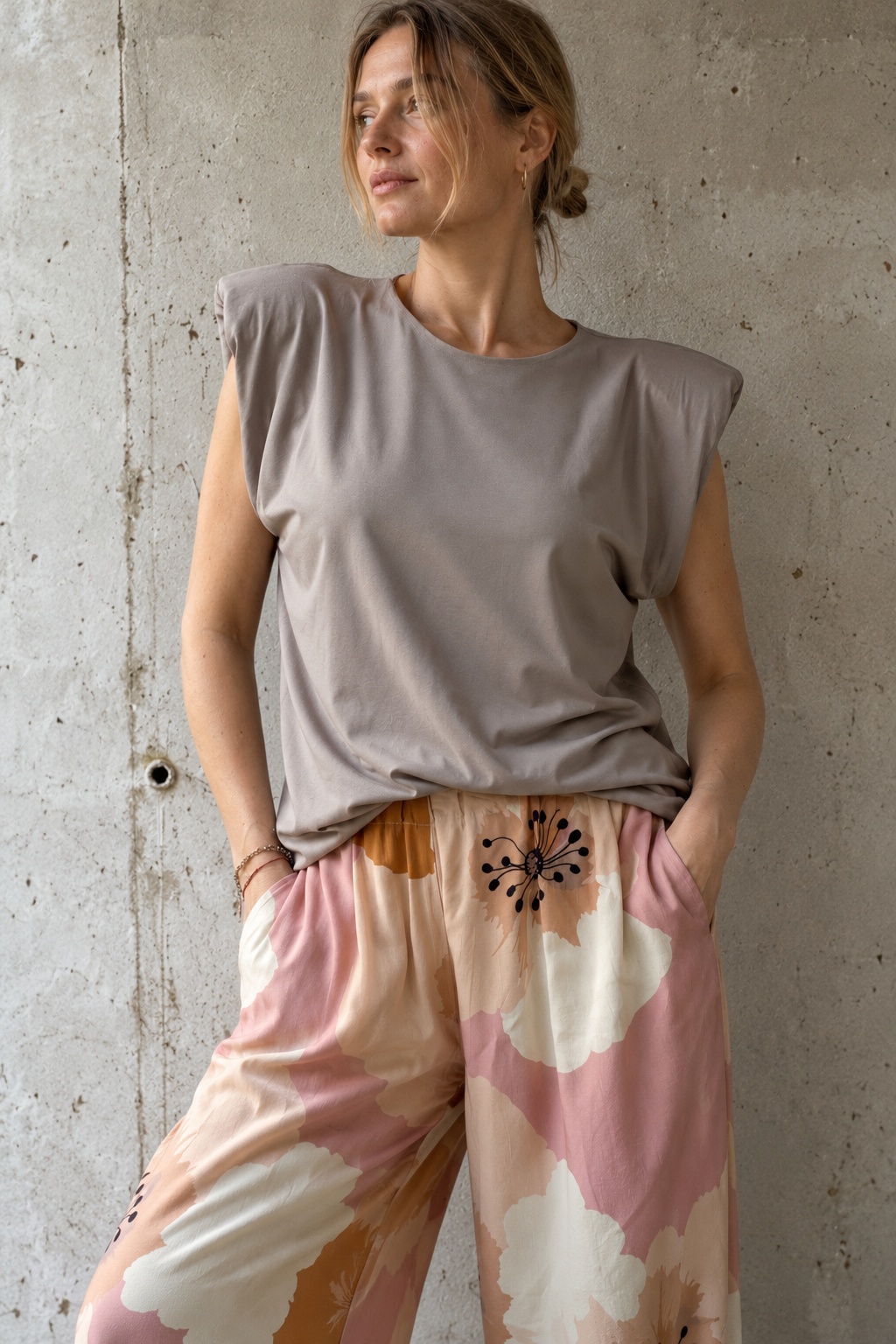 bluzka BOXY taupe