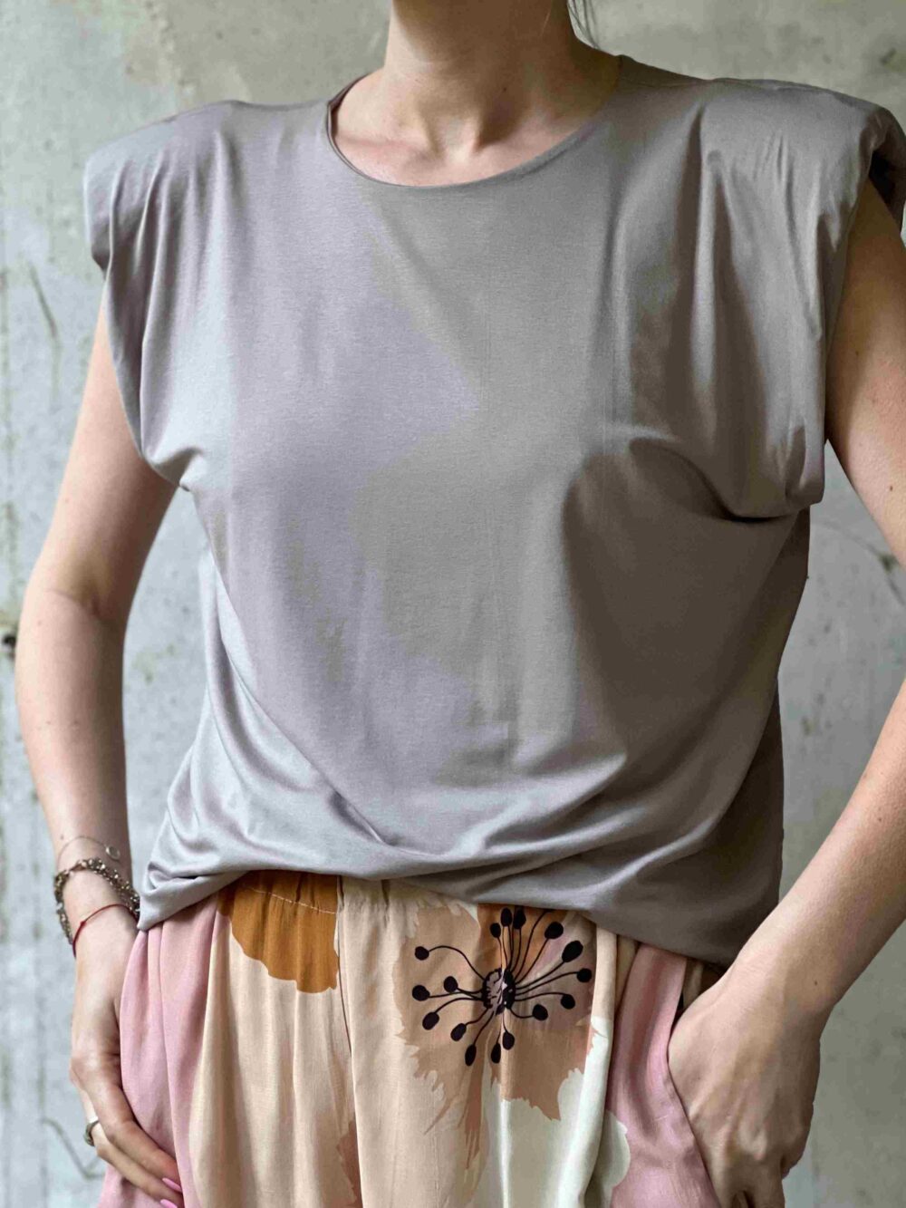 bluzka BOXY taupe